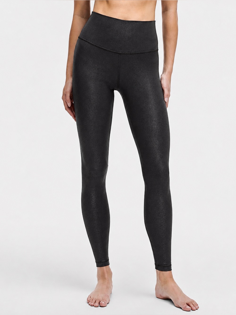Lululemon Align High-Rise Pant 28" *Shimmer Luxe Shine Foil Print Black Size 6